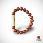 LES FINES LAMES PUNCH BILEKLIK BRASS KIRMIZI JASPER - M