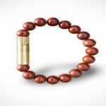 LES FINES LAMES PUNCH BILEKLIK BRASS KIRMIZI JASPER - S