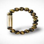 LES FINES LAMES PUNCH BILEKLIK BRASS TIGER EYE - M