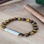 LES FINES LAMES PUNCH BILEKLIK STEEL TIGER EYE - S - Görsel 3
