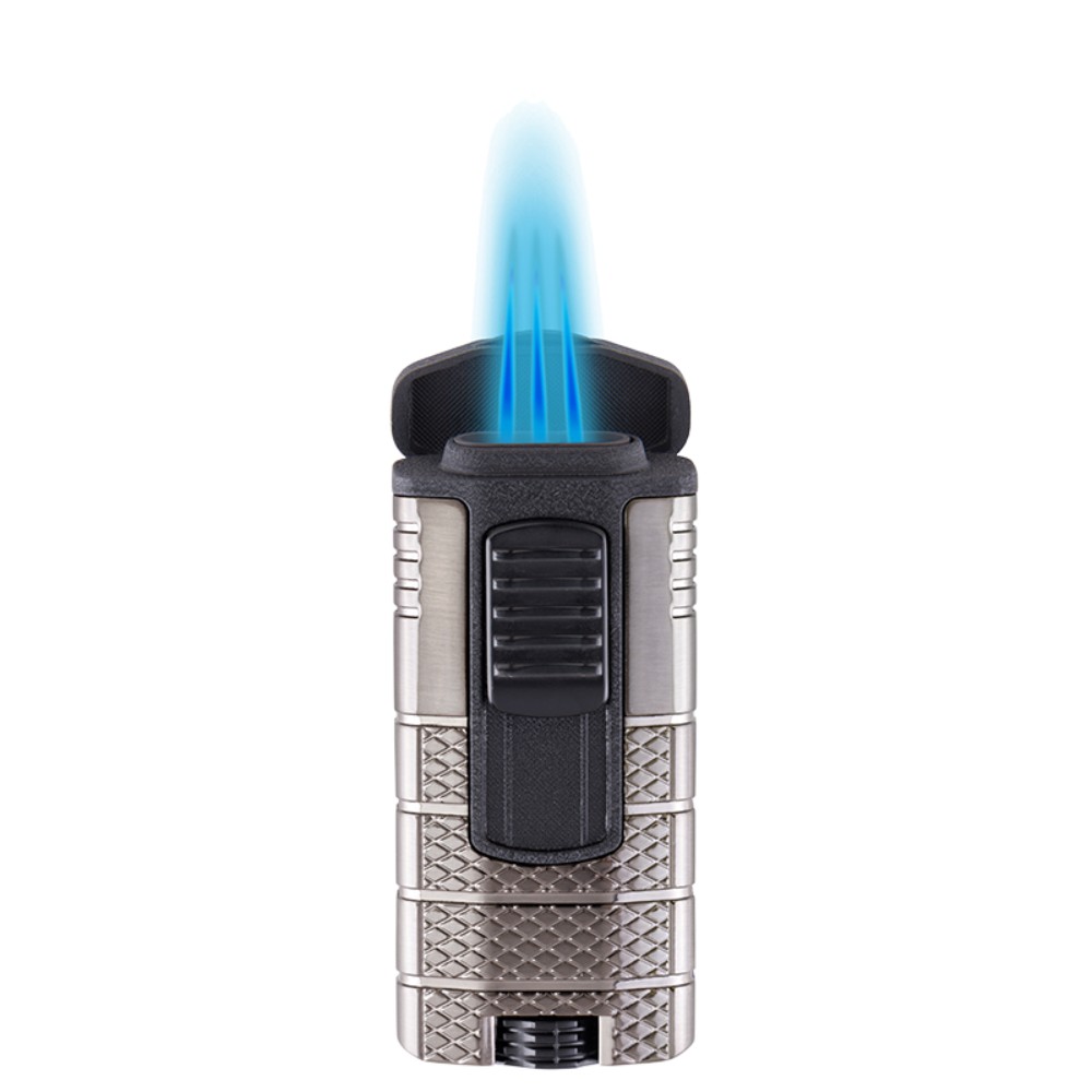 db3d1bafce36668879820f6b3695b6a6_t4.jpg XIKAR TACTICAL TRIPLE LIGHTER GUNMETAL SIYAH ÇAKMAK - Görsel 1