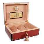 ELIE BLEU HUMIDOR MEDALS KIRMIZI SYCAMORE PURO KUTUSU - Görsel 2